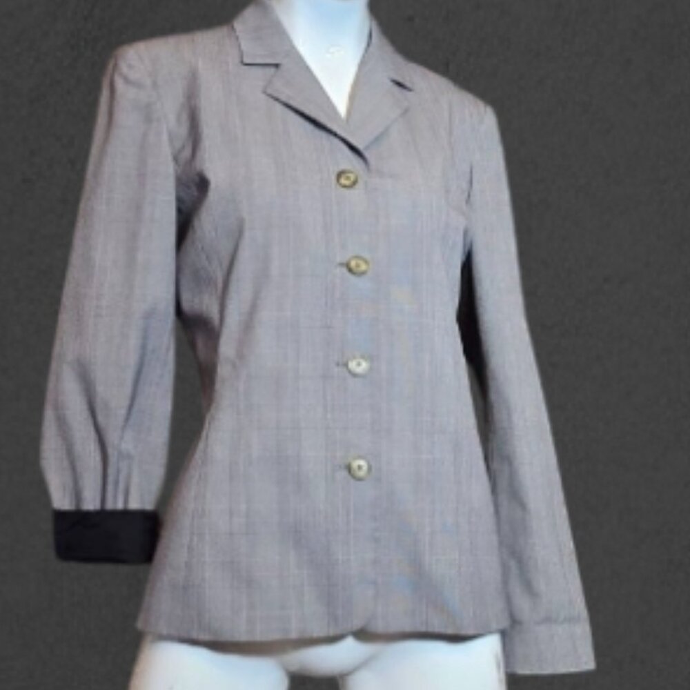 Y2K HAROLD'S Plaid 4 Button Blazer Suit Coat sz S